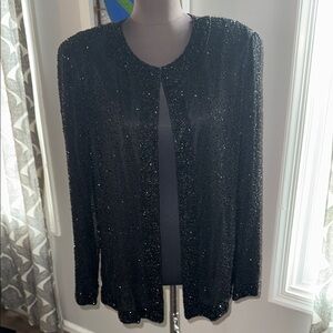 Laurence Kazar Silk Beaded Evening jacket